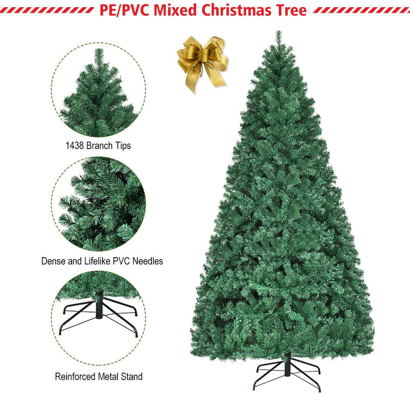 Load image into Gallery viewer, Pre-Lit PVC Artificial Christmas Tree Auto-Spread/Close up Premium Spruce Hinged