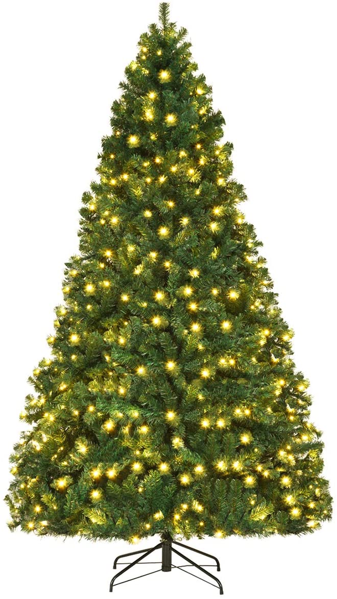 Load image into Gallery viewer, Pre-Lit PVC Artificial Christmas Tree Auto-Spread/Close up Premium Spruce Hinged