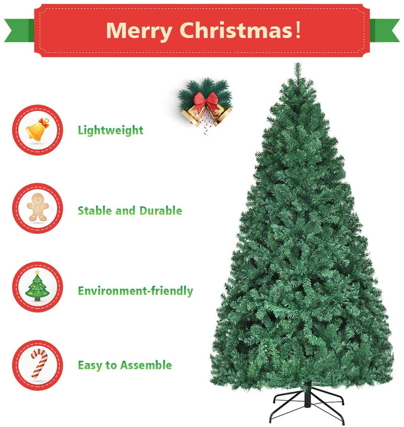 Load image into Gallery viewer, Pre-Lit PVC Artificial Christmas Tree Auto-Spread/Close up Premium Spruce Hinged