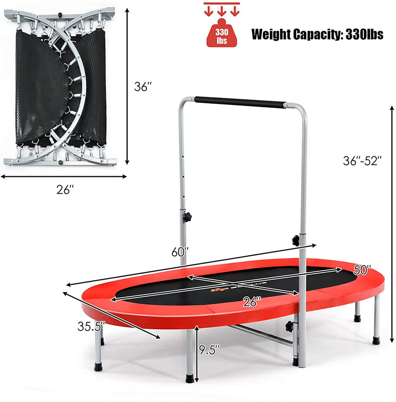 Load image into Gallery viewer, Foldable Trampoline, Double Mini Kids Trampoline Rebounder - GoplusUS