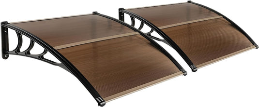 Goplus Awnings for Doors, Window Awning with Rain Snow Sunlight UV Protection, UPF 50+