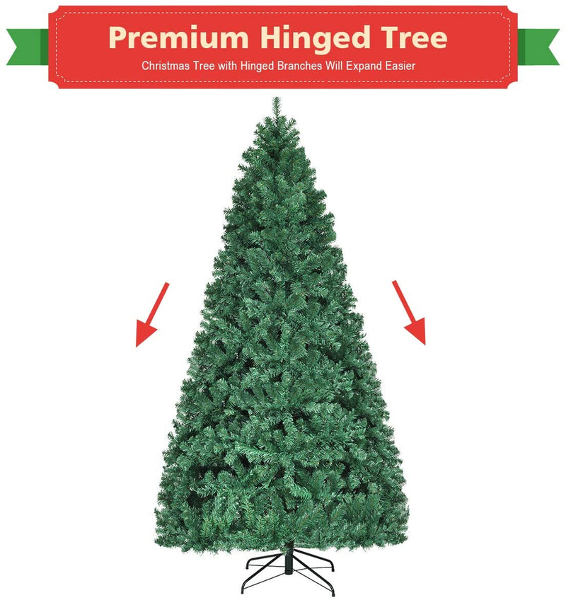 Load image into Gallery viewer, Pre-Lit PVC Artificial Christmas Tree Auto-Spread/Close up Premium Spruce Hinged