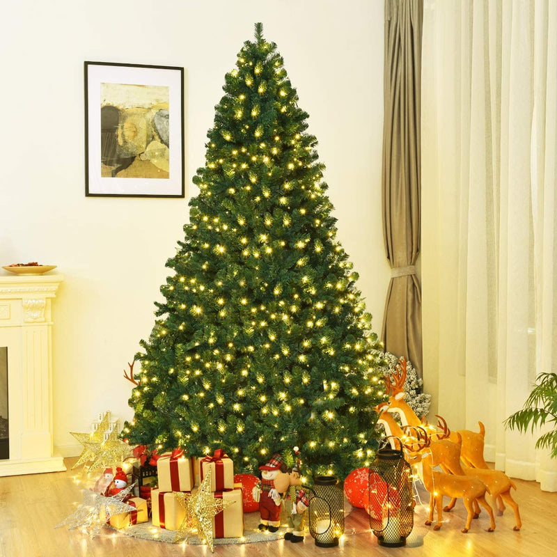 Load image into Gallery viewer, Pre-Lit PVC Artificial Christmas Tree Auto-Spread/Close up Premium Spruce Hinged