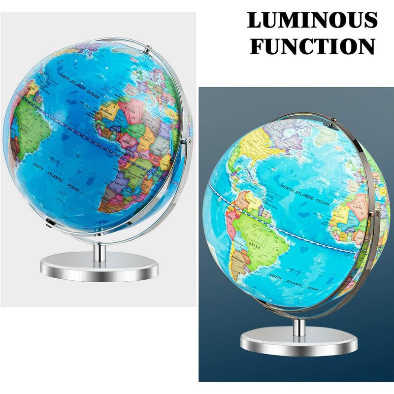Load image into Gallery viewer, Desktop World Globe, Educational Geographic World Globe with LED Lights - GoplusUS