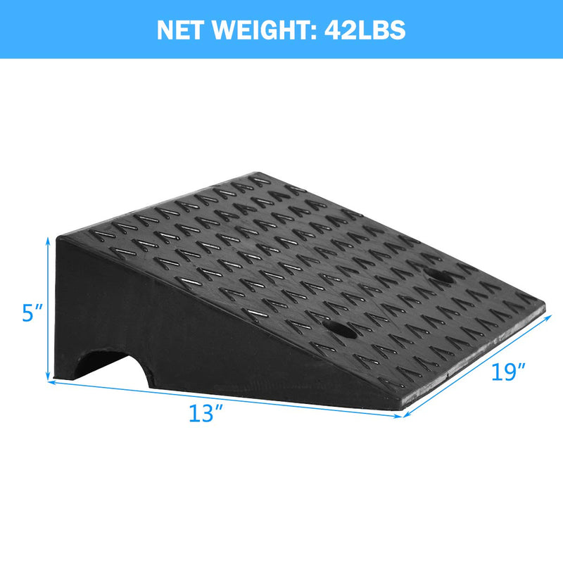 Load image into Gallery viewer, Goplus 2PCS Rubber Car Curb Ramps, 5" Rise Portable Lightweight Threshold Ramp Set - GoplusUS