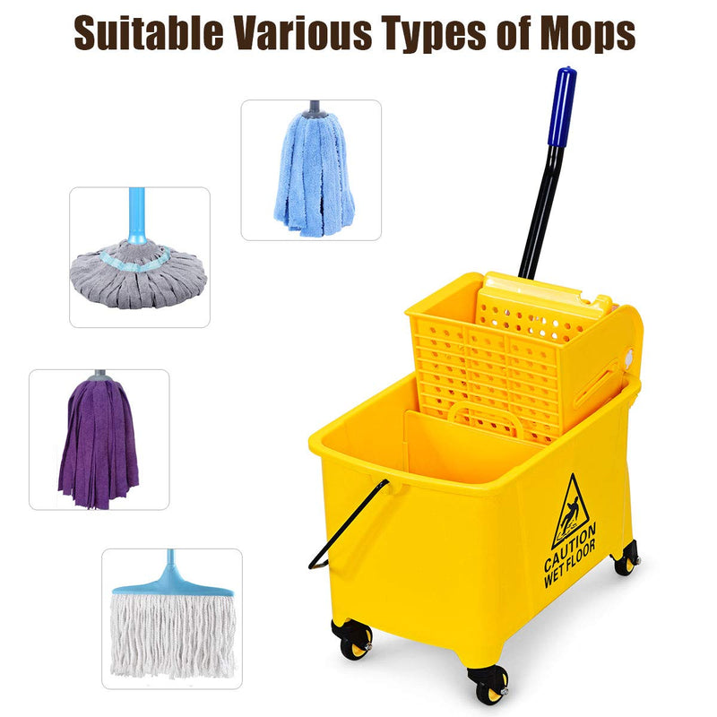 Load image into Gallery viewer, Commercial Mop Bucket with Wringer, Household Portable Mop Bucket - GoplusUS