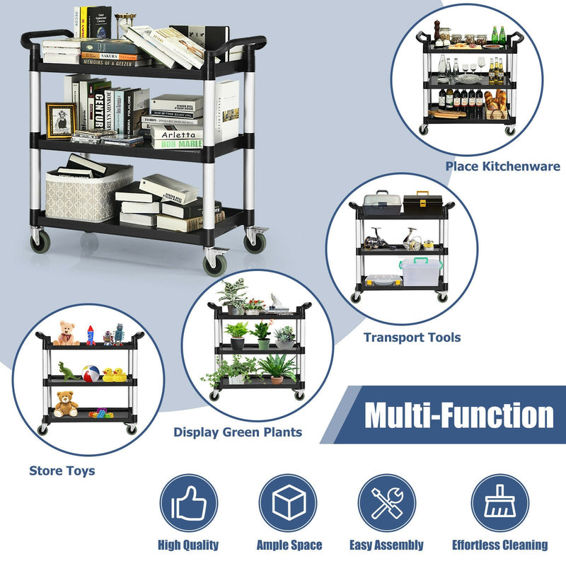 Load image into Gallery viewer, 3-Tier Rolling Utility Cart with Wheels - GoplusUS