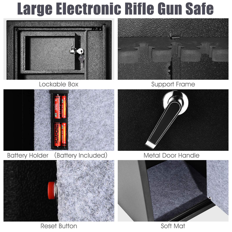 Load image into Gallery viewer, Rifle Gun Safe, Large Long Gun Safe w/Separate Pistol Lock Box