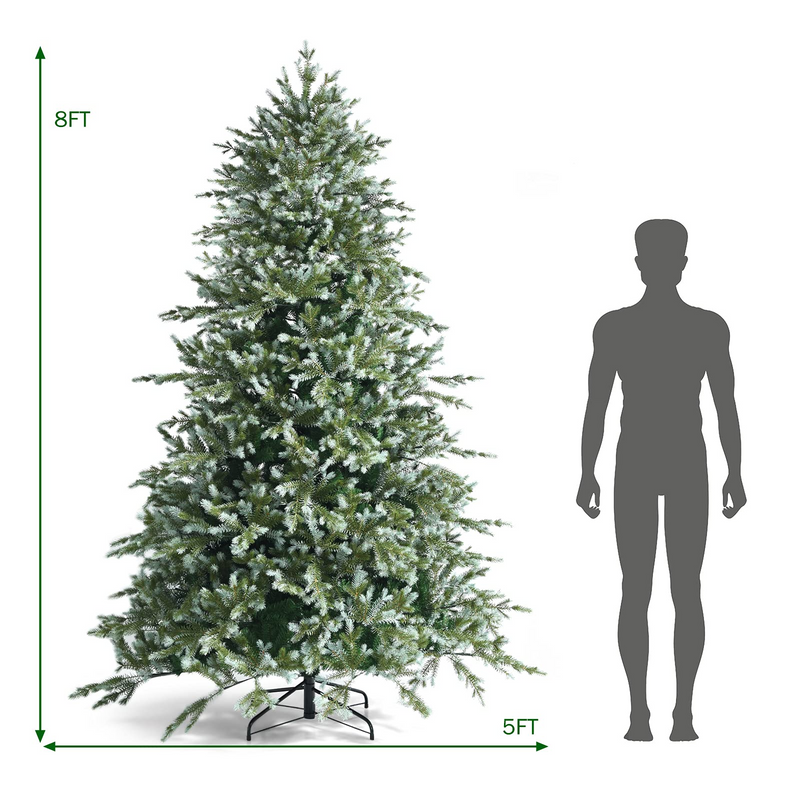 Load image into Gallery viewer, Goplus 8ft Artificial Christmas Tree, Unlit Hinged Xmas Spruce Tree w/ 1658 Mixed PE & PVC Branch Tips - GoplusUS