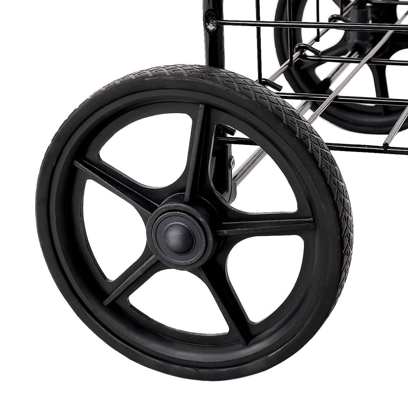 Load image into Gallery viewer, Jumbo Folding Shopping Cart for Grocery Laundry Book Luggage Travel - GoplusUS