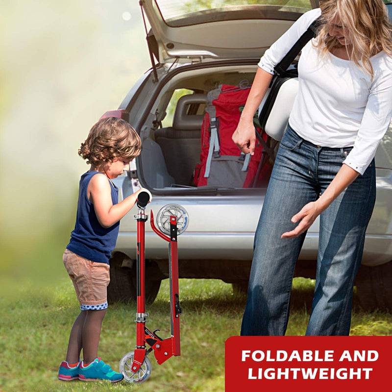 Load image into Gallery viewer, Folding Kick Scooter for Kids, 2 Flash Wheels Deluxe Aluminum - GoplusUS