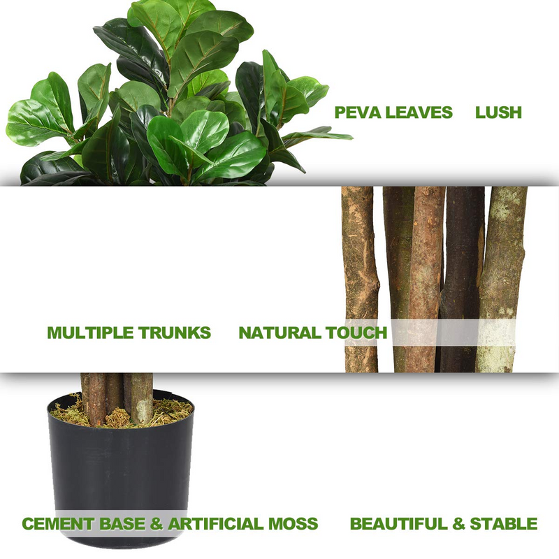 Load image into Gallery viewer, Goplus Fake Fiddle Leaf Fig Tree Artificial Greenery Plants - GoplusUS