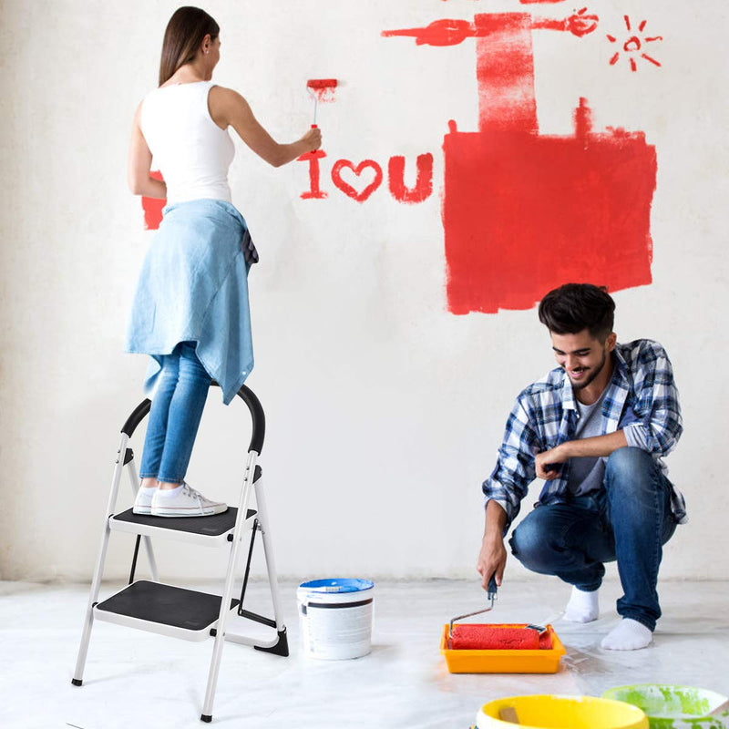 Load image into Gallery viewer, Step Ladder, Heavy Duty Folding 2 Step Ladder Step Stool