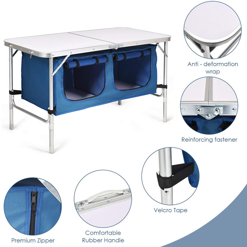 Load image into Gallery viewer, Folding Camping Table with Storage - GoplusUS