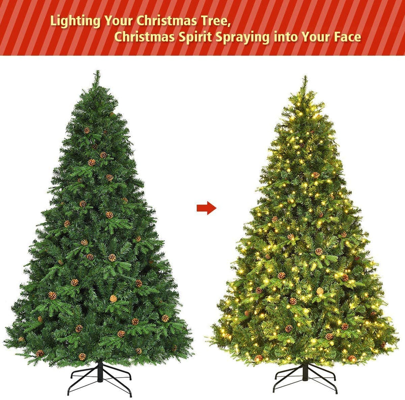 Load image into Gallery viewer, Pre-Lit Artificial Christmas Tree Premium Spruce Hinged Tree with 540 LED Lights