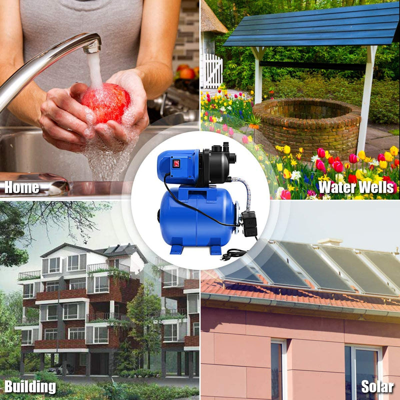 Load image into Gallery viewer, Shallow Well Pump 1.6HP Pressure Tank 1000GPH Jet Pump - GoplusUS