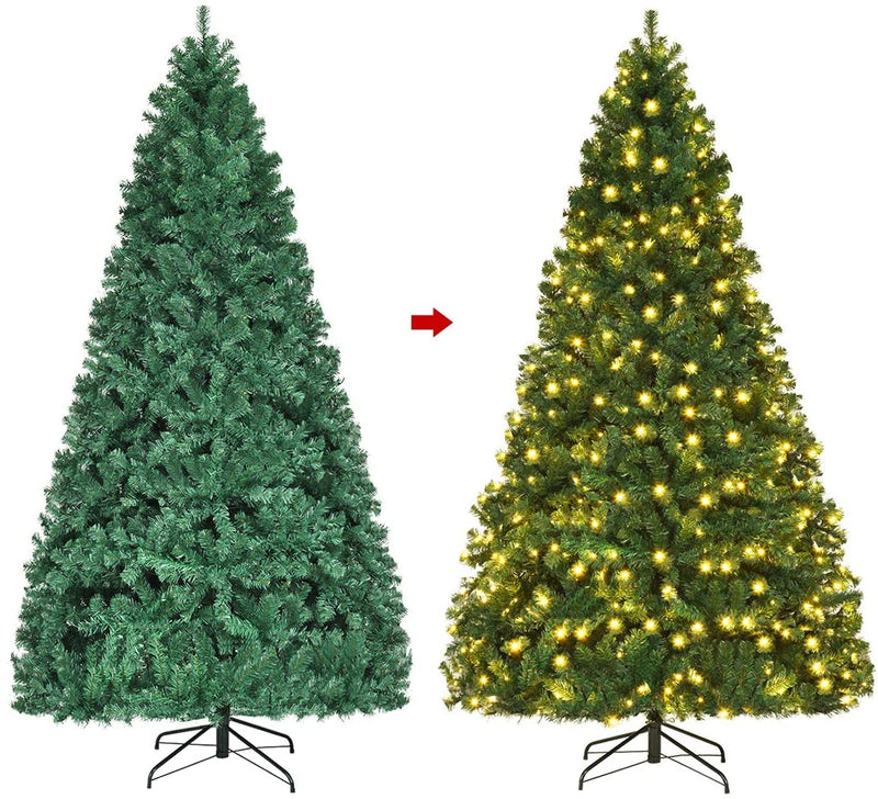 Load image into Gallery viewer, Pre-Lit PVC Artificial Christmas Tree Auto-Spread/Close up Premium Spruce Hinged