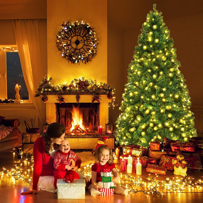 Load image into Gallery viewer, Pre-Lit PVC Artificial Christmas Tree Auto-Spread/Close up Premium Spruce Hinged