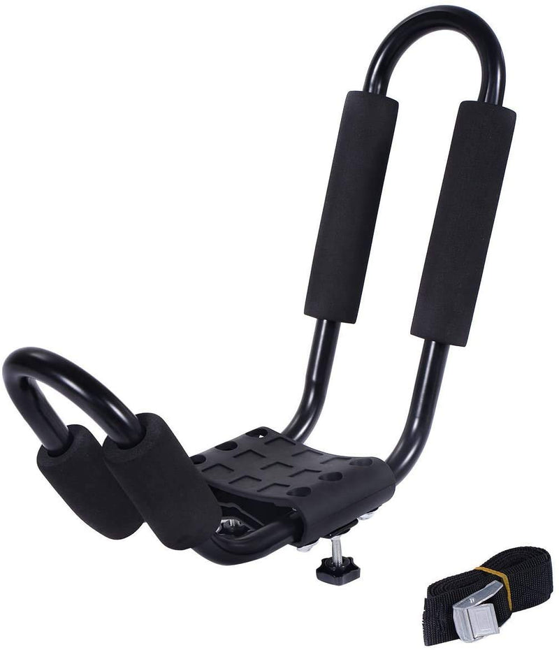 Load image into Gallery viewer, 2 Pairs Kayak Roof Rack, Universal Kayak Carrier J-Bar Rack with 4 Tie Down Straps - GoplusUS