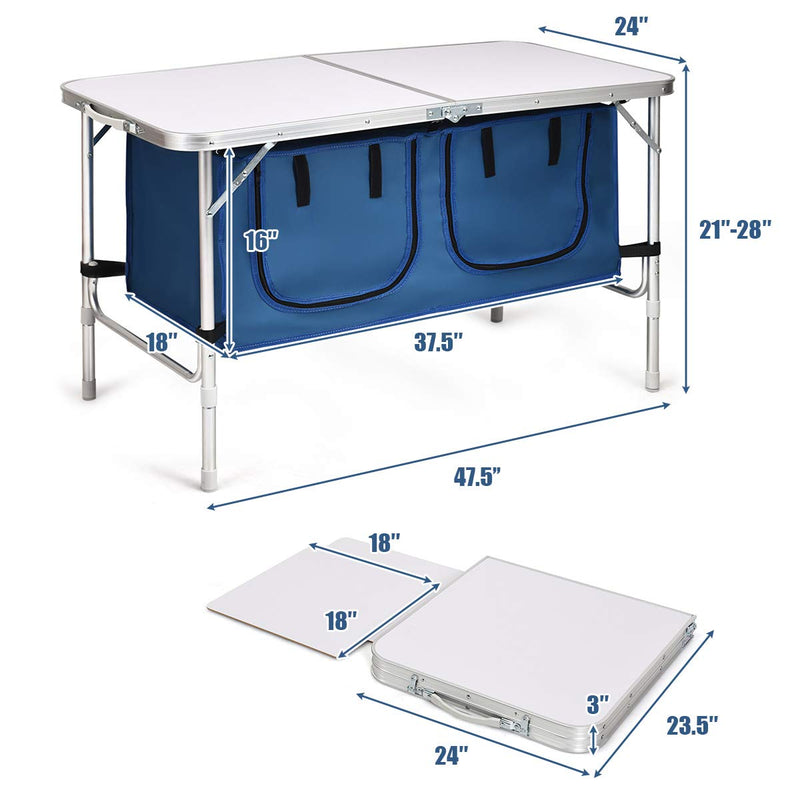 Load image into Gallery viewer, Folding Camping Table with Storage - GoplusUS