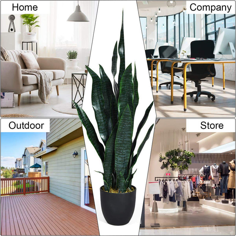 Load image into Gallery viewer, Artificial Snake Plant, 36" Fake Sansevieria - GoplusUS