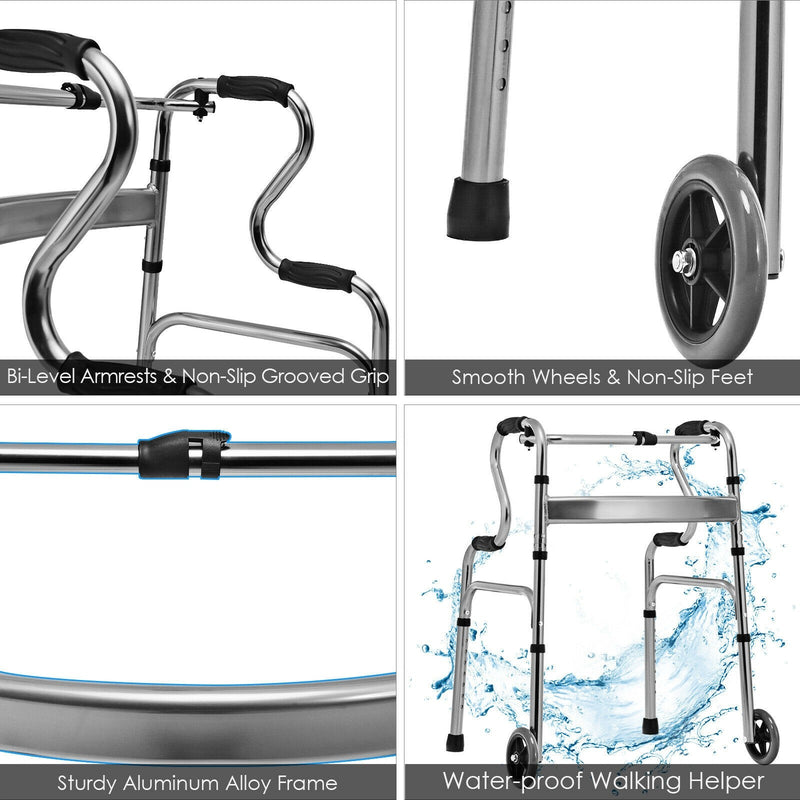 Load image into Gallery viewer, 440LBS Foldable Standard Walker - GoplusUS