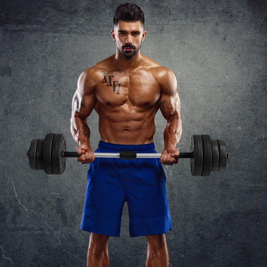 Adjustable Dumbbell Barbell Weight Pair 66 lbs - GoplusUS