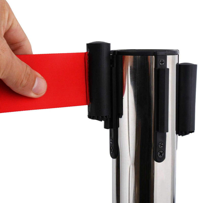 Load image into Gallery viewer, 6Pcs Stanchion Post Crowd Control Barrier Stainless Steel Stanchions - GoplusUS