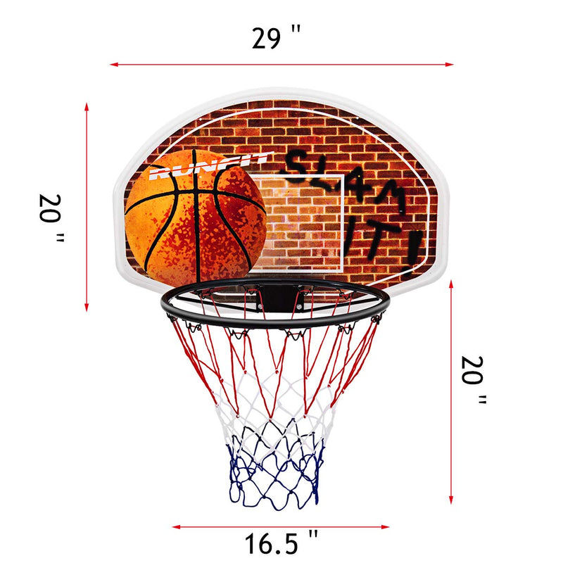 Load image into Gallery viewer, 29" x 20" Mini Basketball Hoop Wall Mounted Portable Basketball Backboard - GoplusUS