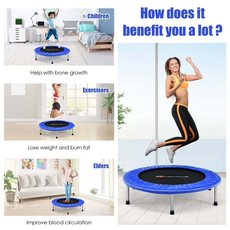 Load image into Gallery viewer, Goplus Mini Folding Trampoline, Foldable Fitness Rebounder for Children - GoplusUS