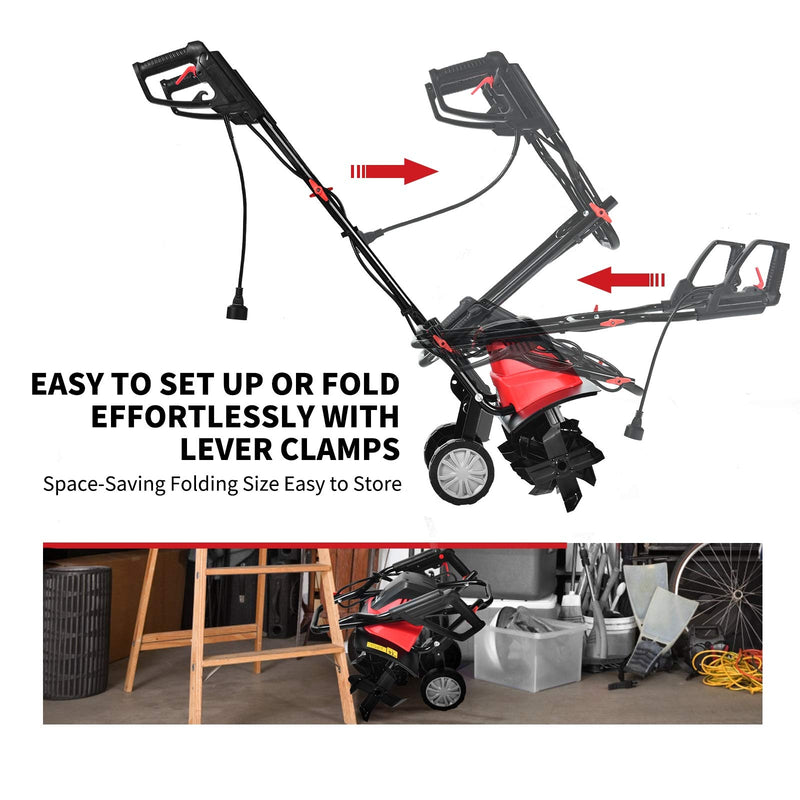 Load image into Gallery viewer, 13.5 Amp Corded Electric Tiller and Cultivator, 17-Inch Tiller with 9' Tilling Depth - GoplusUS