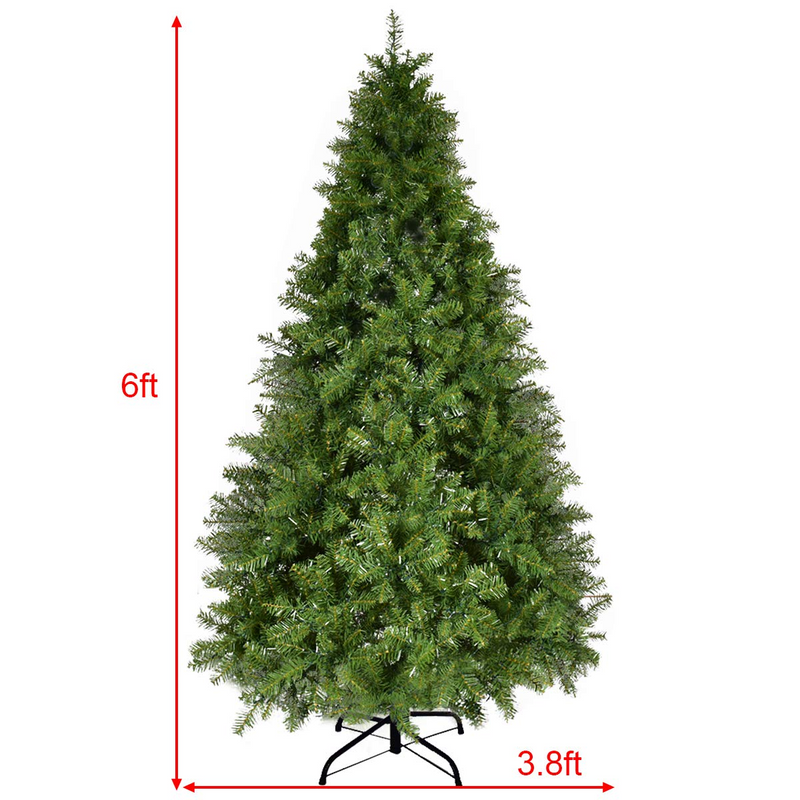 Load image into Gallery viewer, Goplus Pre-Lit Christmas Tree Artificial PVC Spruce Hinged with 560 LED Lights and Solid Metal Legs - GoplusUS