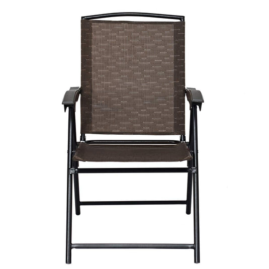 Sets of 4 Folding Sling Chairs Portable Chairs