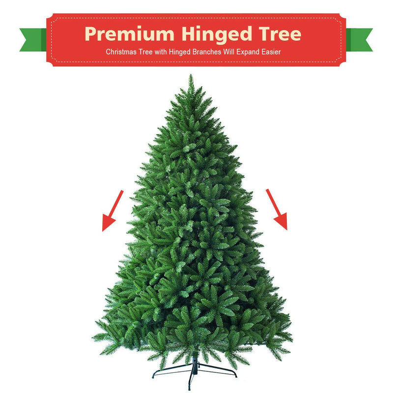 Load image into Gallery viewer, 7.5ft Unlit Artificial Christmas Tree, Premium Hinged Fir Tree - GoplusUS