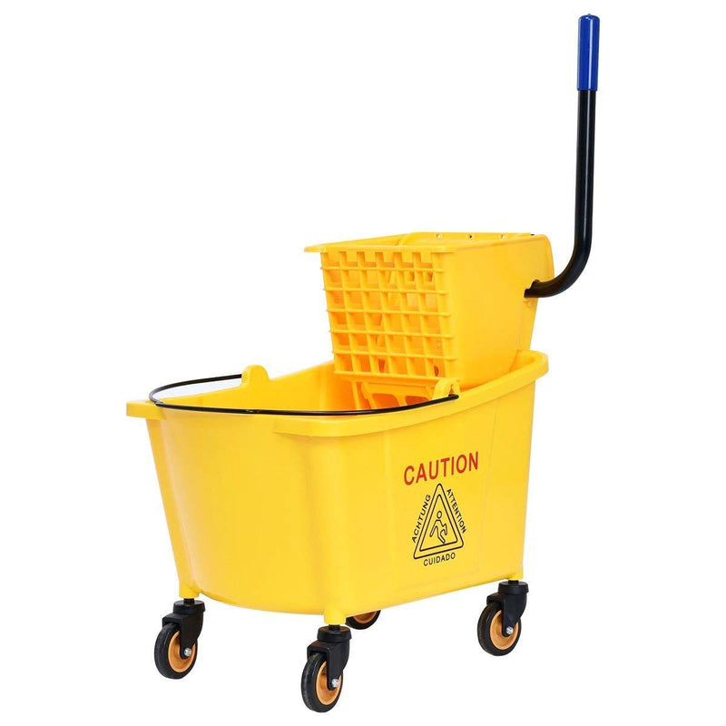Load image into Gallery viewer, Commercial Mop Bucket Side Press Wringer Cleaning Caddy - GoplusUS
