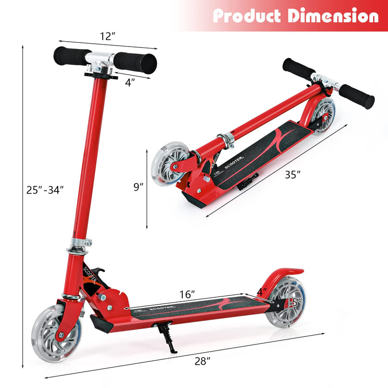 Load image into Gallery viewer, Folding Kick Scooter for Kids, 2 Flash Wheels Deluxe Aluminum - GoplusUS