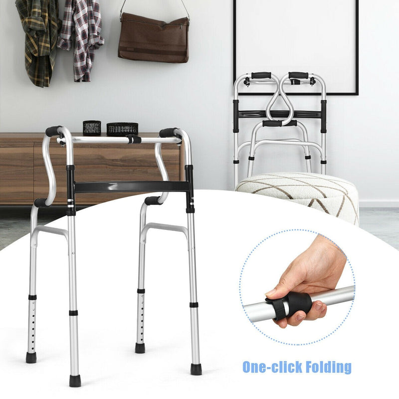Load image into Gallery viewer, Folding Walker, 400LBS FDA Certification Toilet Armrest - GoplusUS
