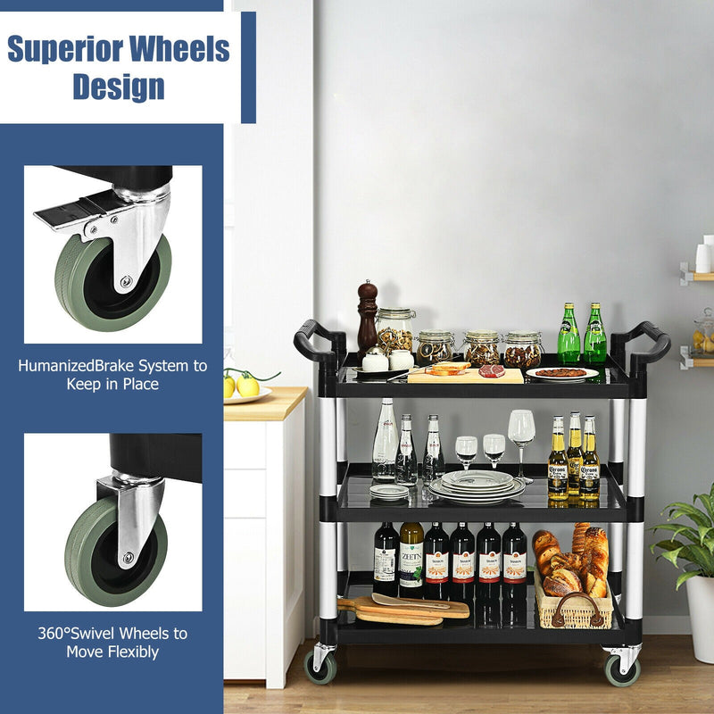Load image into Gallery viewer, 3-Tier Rolling Utility Cart with Wheels - GoplusUS
