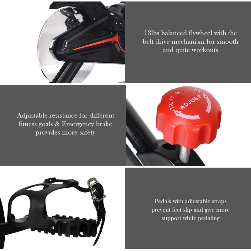 Load image into Gallery viewer, Stationary Bicycle, Indoor Cycling Bike, with Heart Rate Sensors