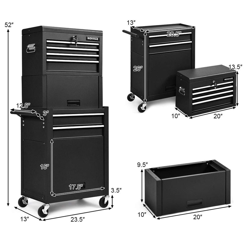 Load image into Gallery viewer, 6-Drawer Rolling Tool Chest w/Riser - GoplusUS