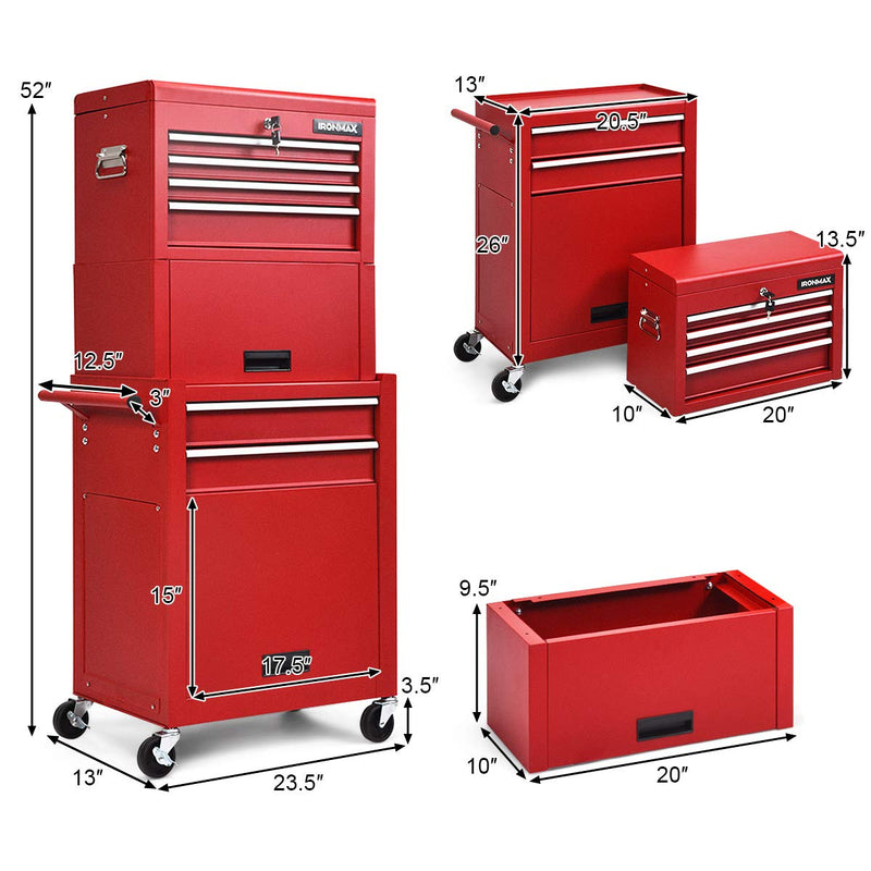 Load image into Gallery viewer, 6-Drawer Rolling Tool Chest w/Riser - GoplusUS