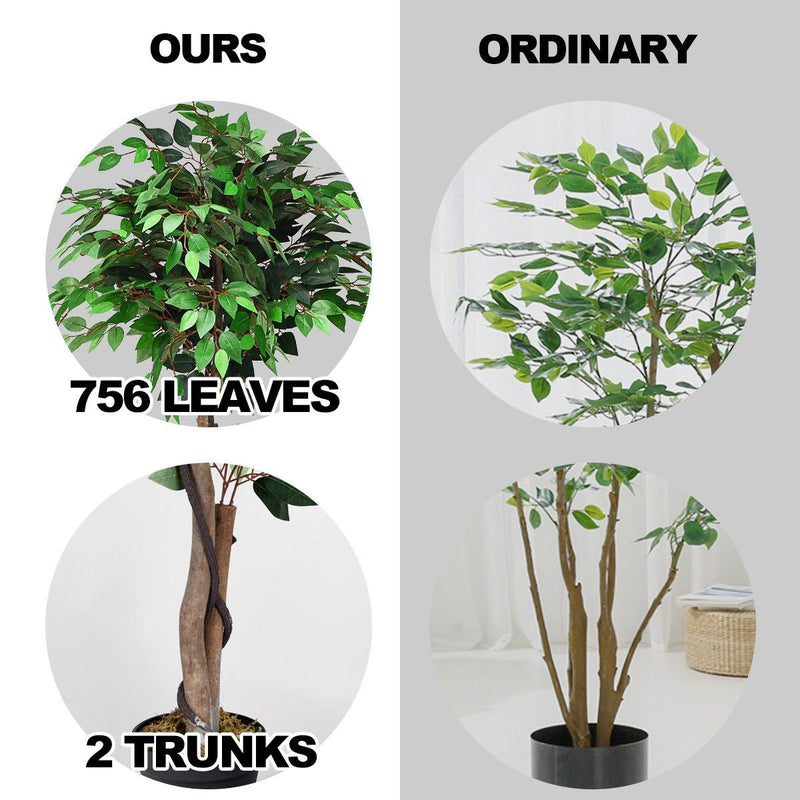 Load image into Gallery viewer, 4/5.5/6FT FICUS Silk Leaf Artificial Tree - GoplusUS