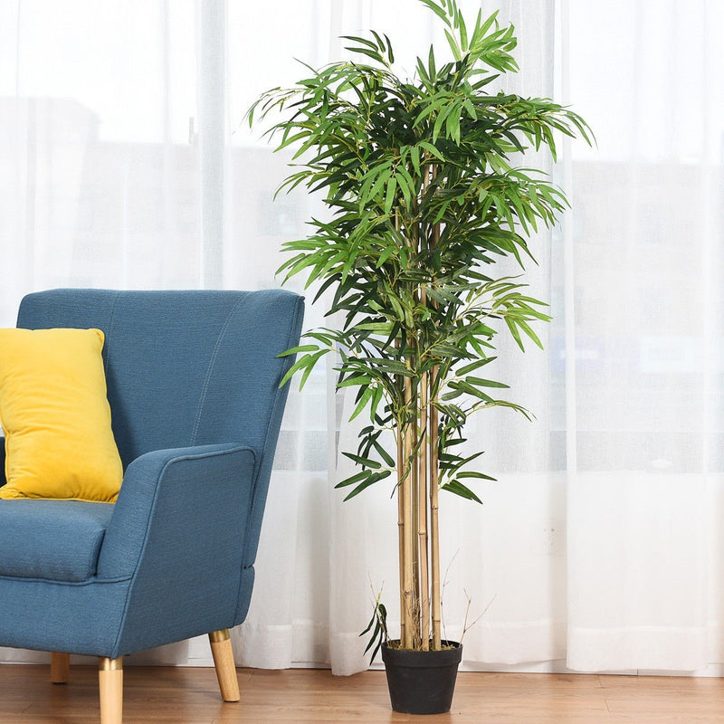 Load image into Gallery viewer, Fake Bamboo Tree Artificial Greenery Plants in Nursery Pot Decorative Trees for Home - GoplusUS