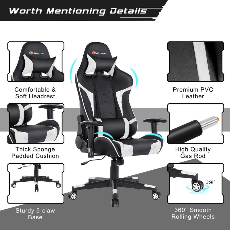 Load image into Gallery viewer, Gaming Chair, Massage Office Chair Computer Gaming Racing Chair - GoplusUS