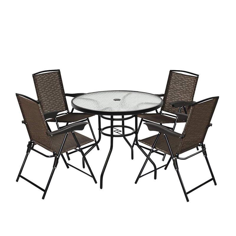 Load image into Gallery viewer, Goplus 5-Piece Bistro Set Outdoor Patio Furniture - GoplusUS