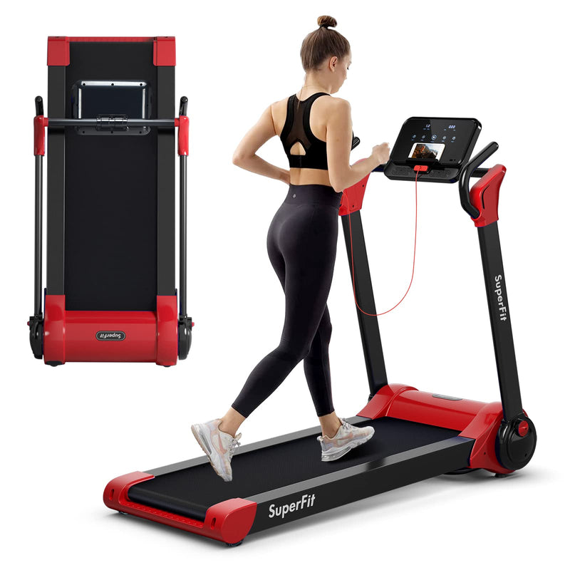 Load image into Gallery viewer, Goplus 2.25HP Folding Treadmill, Electric Superfit Treadmill W/LED Display - GoplusUS