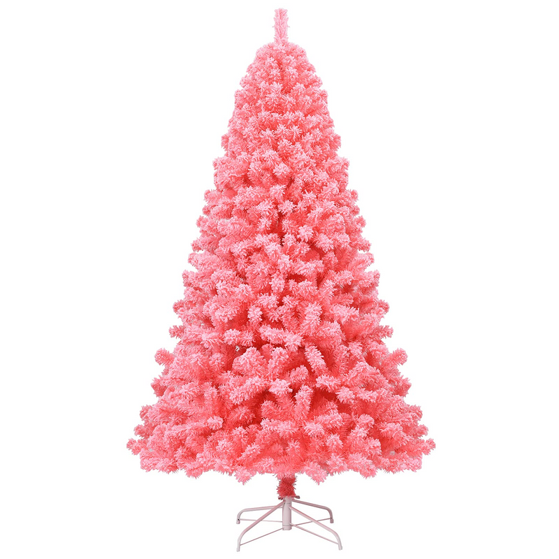 Load image into Gallery viewer, Goplus Snow Flocked Christmas Tree, Artificial Hinged Pine Tree - GoplusUS