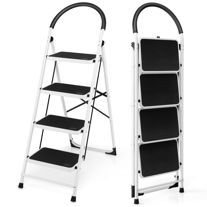 Load image into Gallery viewer, Goplus 4 Step Ladder, Folding Step Stool for Adults with Wide Non-Slip Pedal and Comfort Handgrip for Kitchen Closet Office - GoplusUS