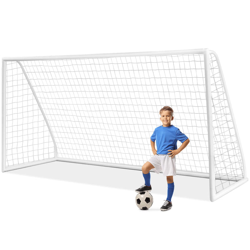 Load image into Gallery viewer, Goplus Soccer Goal, 6FT x 4FT/12FT x 6FT Soccer Net with Strong UPVC Frame, Quick Set-up, High-Strength Netting - GoplusUS