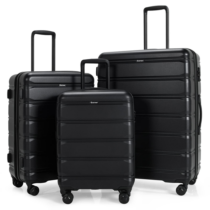 Load image into Gallery viewer, Goplus 3 Piece Luggage Set, Expandable Spinner Suitcase - GoplusUS